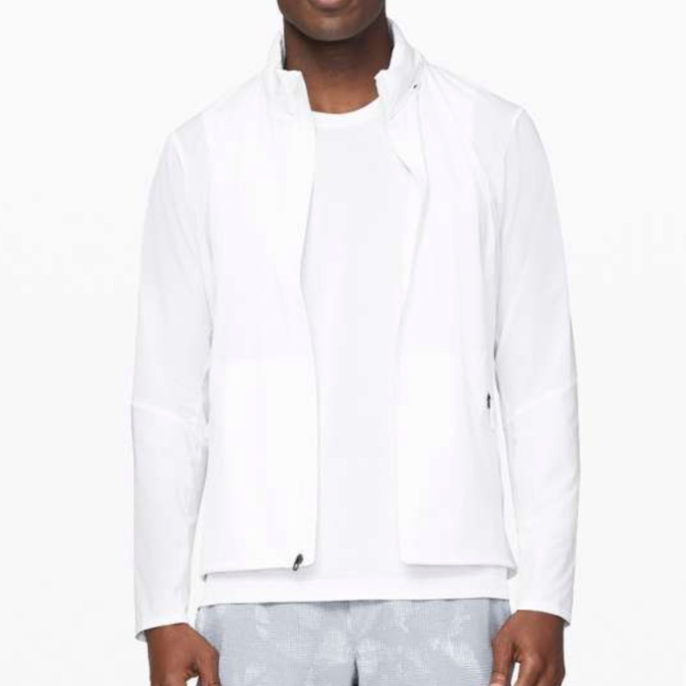 New Lululemon Men’s Active Lightweight Running Jacket - White - Medium